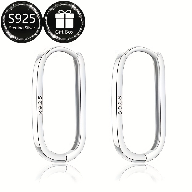 925 Silver Circle Earrings December Birthstone